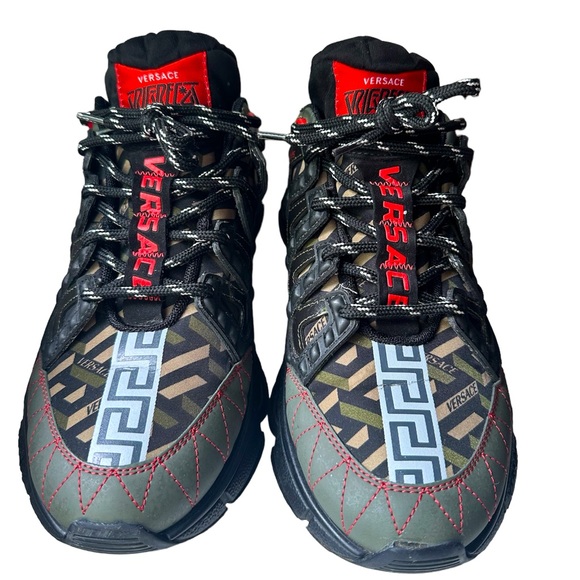 Versace-Men’s Trigreca Sneakers-SIZE 41.5 (8.5) - Picture 1 of 10